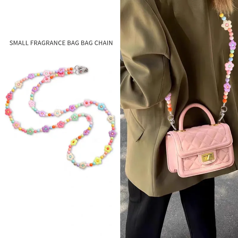coréen rose fleur téléphone sangle breloque chaîne noeud téléphone portable lanière porte-clés filles sac pendentif mignon bandoulière sac à bandoulière chaîne