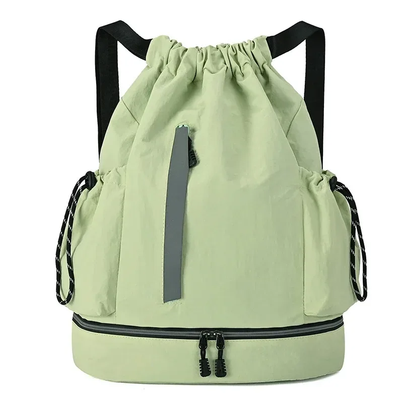 sac à dos de voyage avec cordon de serrage, imperméable, léger, avec bande réfléchissante, idéal pour la mode quotidienne