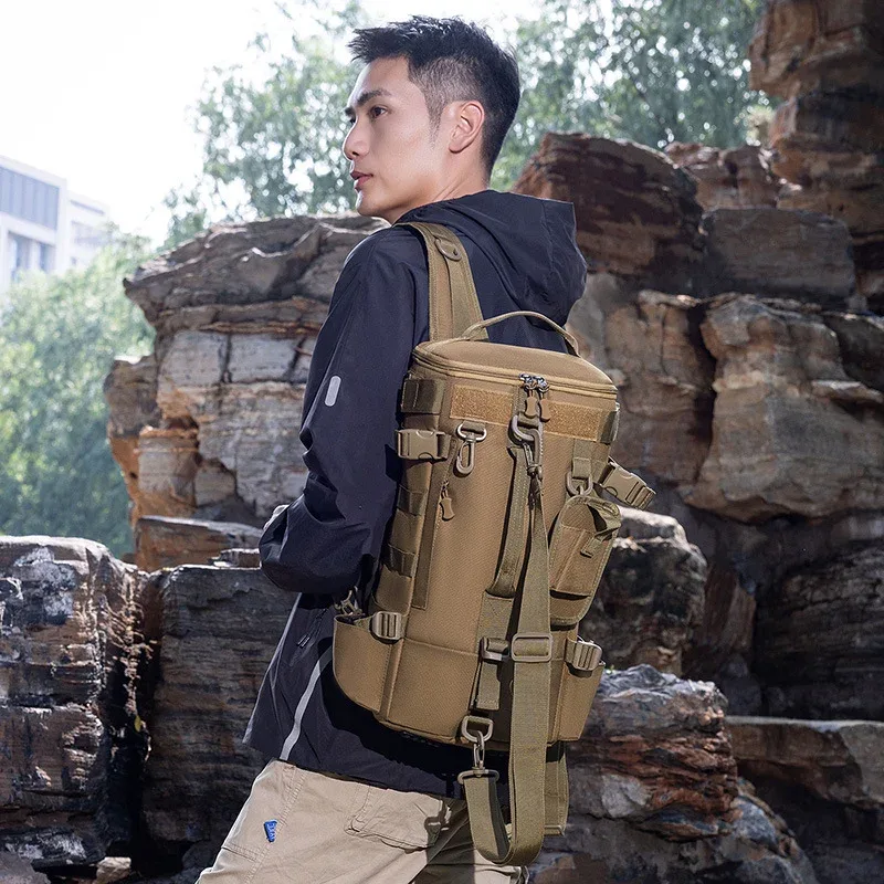 sac à dos tactique grande capacité imperméable pour randonnée, camping, alpinisme, pêche et pêche à la ligne, multifonctionnel, pour activités de plein air