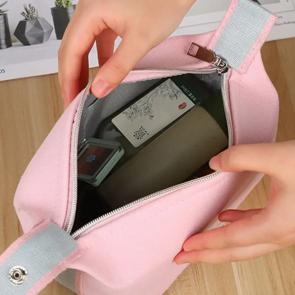 sac de rangement cosmétique tendance grande capacité, pochette de maquillage portable, sac de voyage en toile, rangement cosmétique