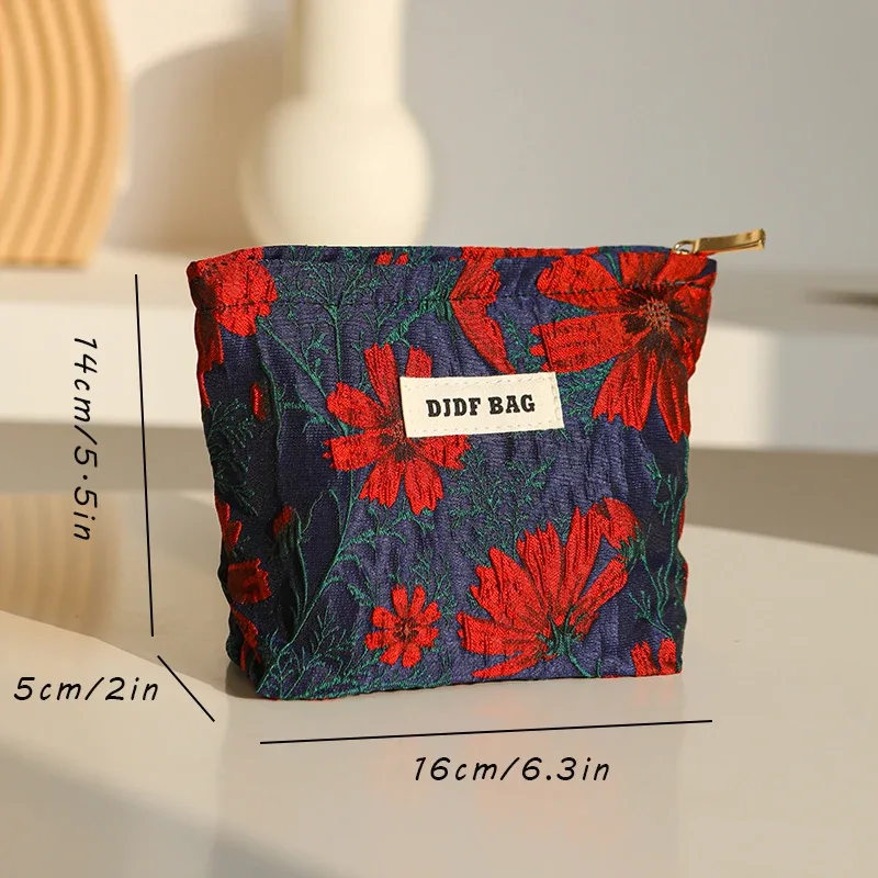 mini sac à cosmétiques portable rouge doux pour femme, petit sac de rangement pour serviettes hygiéniques, sac pour pièces de monnaie et clés, sac pour cartes bancaires portables