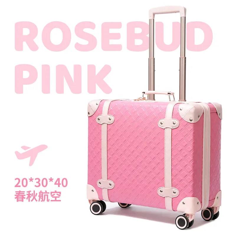 valise de luxe 16 pouces pour les courts voyages en avion - bagage à roulettes 18 pouces pour enfants, idéal pour les petites filles en voyage en avion