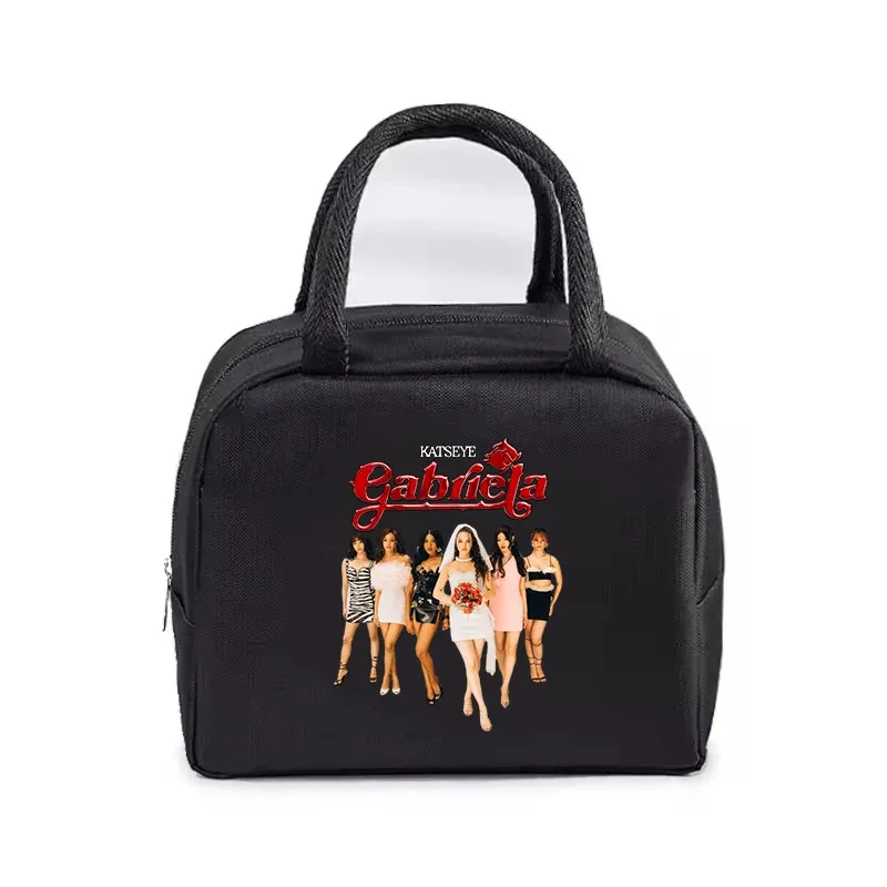 sac fourre-tout imprimé kpop katseye, boîte à lunch thermique, sac de rangement pour hommes, femmes, bureau, étudiants, sacs isothermes pour bento, sac à lunch pour enfants, cadeaux