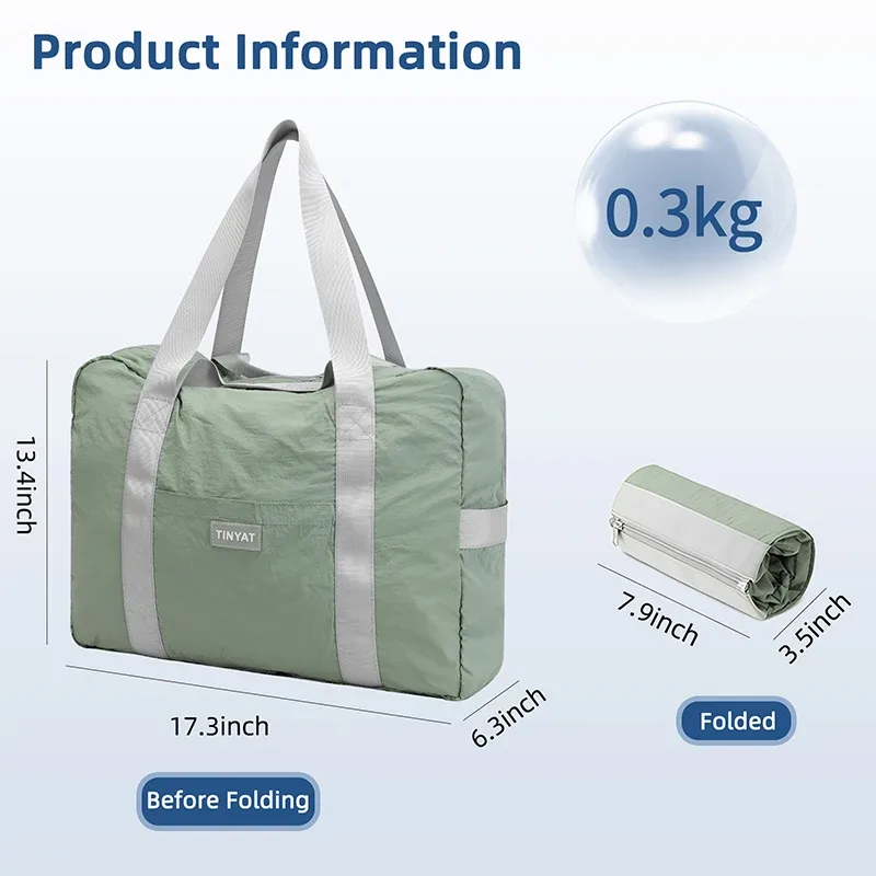 tinyat-grand sac de voyage pliable pour femme, sac de sport et de fitness, sac à dos de cabine d'avion, bagage de grande taille, tendance 2024