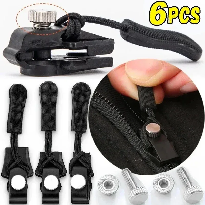 kit de réparation de fermeture éclair instantanée, 2 à 6 pièces, fixation de fermeture éclair de remplacement, dents coulissantes, tête de fermeture éclair de sauvetage, 3 tailles différentes