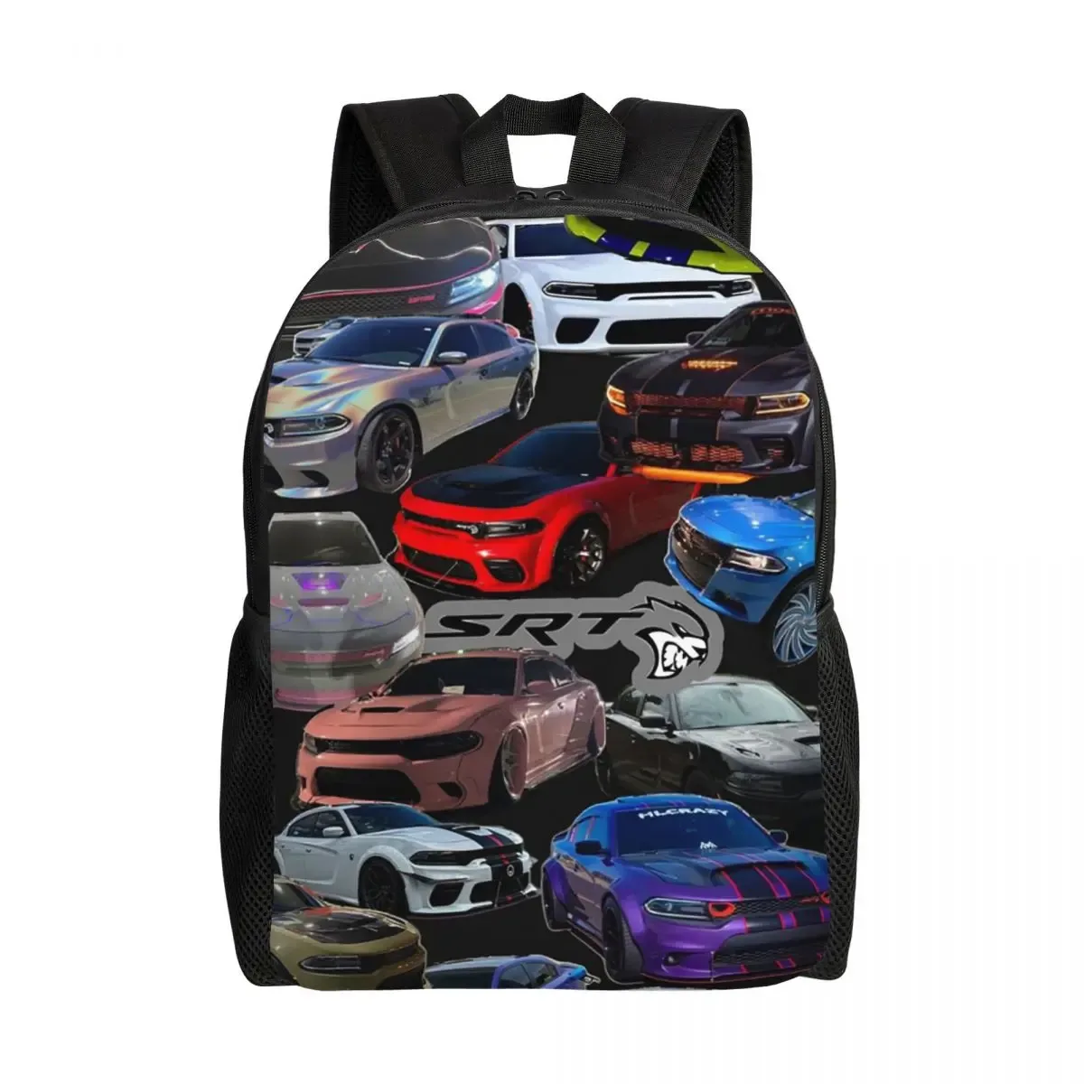 sac à dos d'étudiant srt hellcat demon dodge challenger, sac d'école, sac à dos de randonnée, sac de voyage, sac à bandoulière pour hommes et femmes