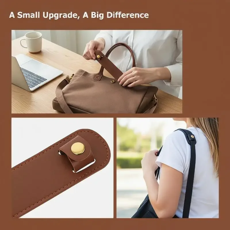 poignée sac cuir rembourré anti fatigue épaule transport longue journée confort marque pression bleu noir beige