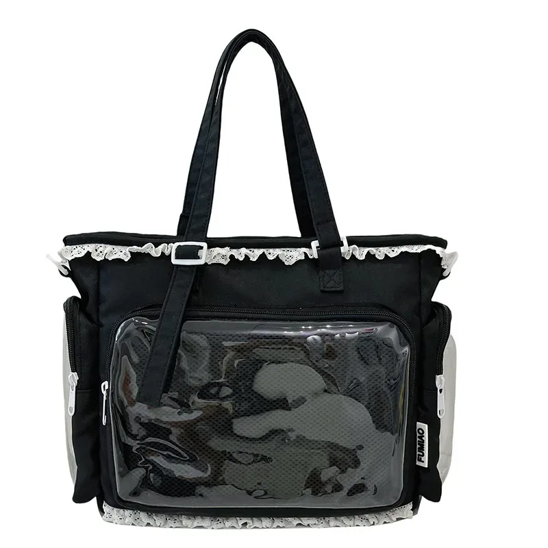 sac messager preppy de style japonais avec nœud mignon, sac à bandoulière anime pour filles douces jk, fourre-tout