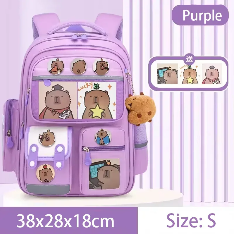 cartable d'étudiant capibara, sac à dos pour enfants de grande capacité. sacs de livres de retour à l'école pour filles et garçons