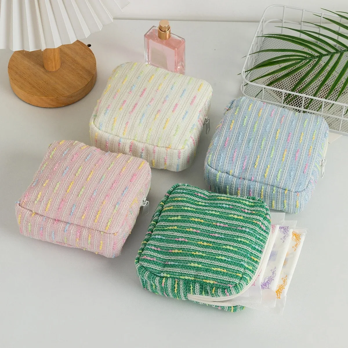 Sac de rangement pour serviettes hygiéniques portables multifonctions, pochette pour Tampon, sac à cosmétiques pour serviettes, sac de maquillage, mignon porte-monnaie pour filles