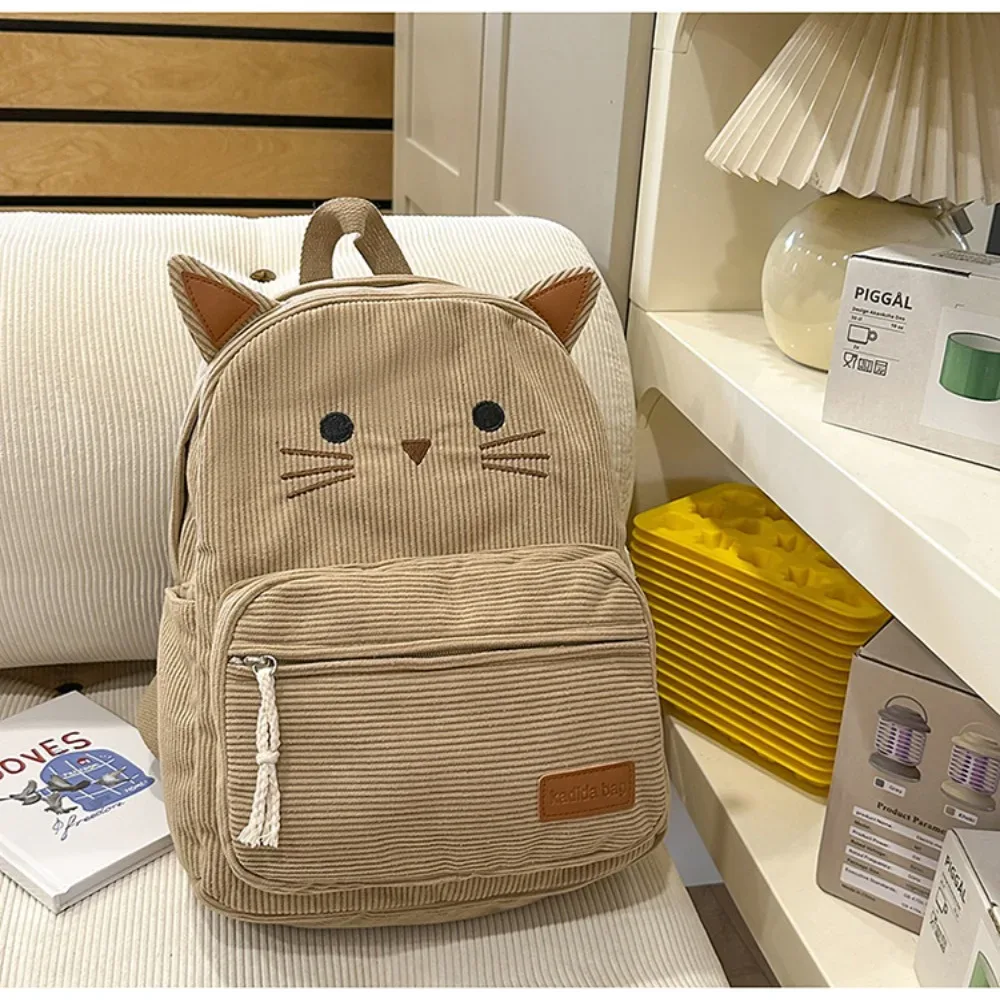 sac à dos ergonomique pour étudiant, motif chat de dessin animé, avec bretelles rembourrées, grande capacité, léger