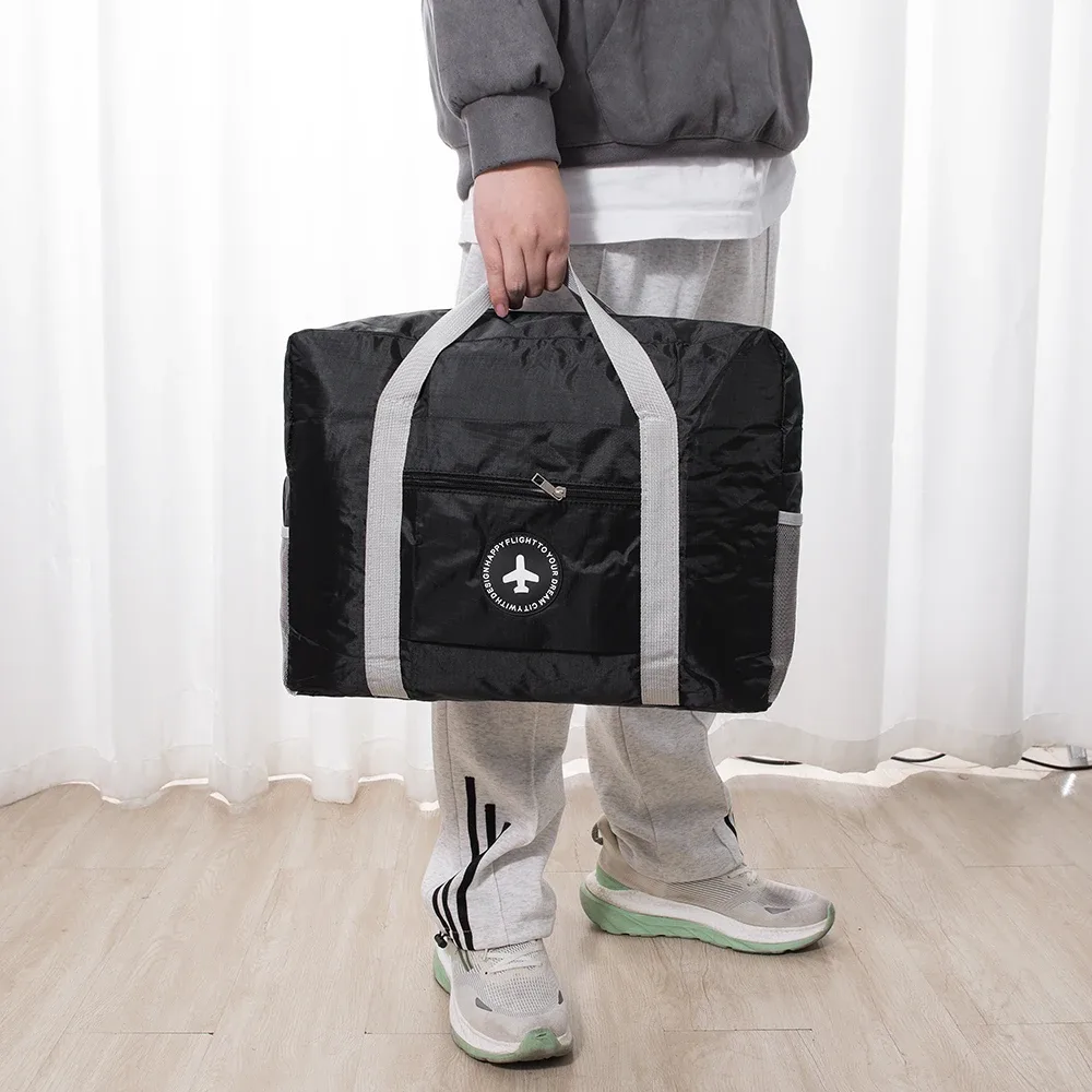 sac de voyage pliable grande capacité pour avion, sac de rangement portable pour le sport et le fitness avec levier de levage