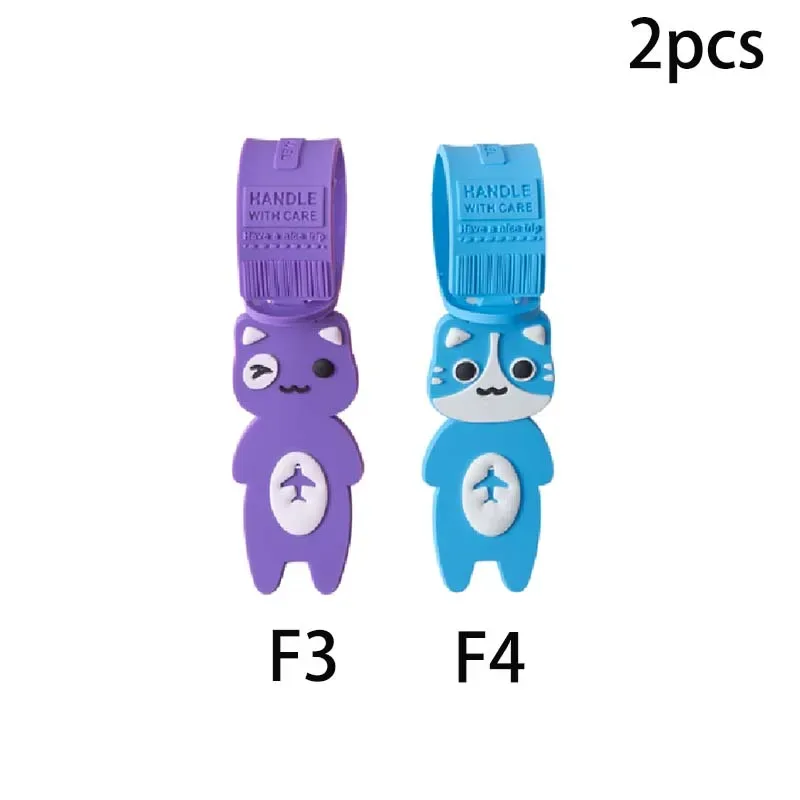 étiquette bagage pvc forme chat mignon motif chats avion couleurs variées voyage accessoires voyage polyvalentes