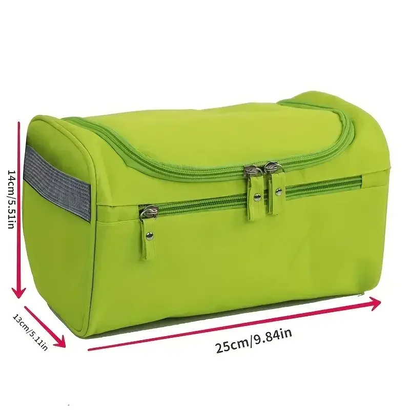 sac de rangement portable en polyester à fermeture éclair pour hommes et femmes, organisateur de produits de toilette, sac à cosmétiques de voyage, pochette de lavage étanche suspendue