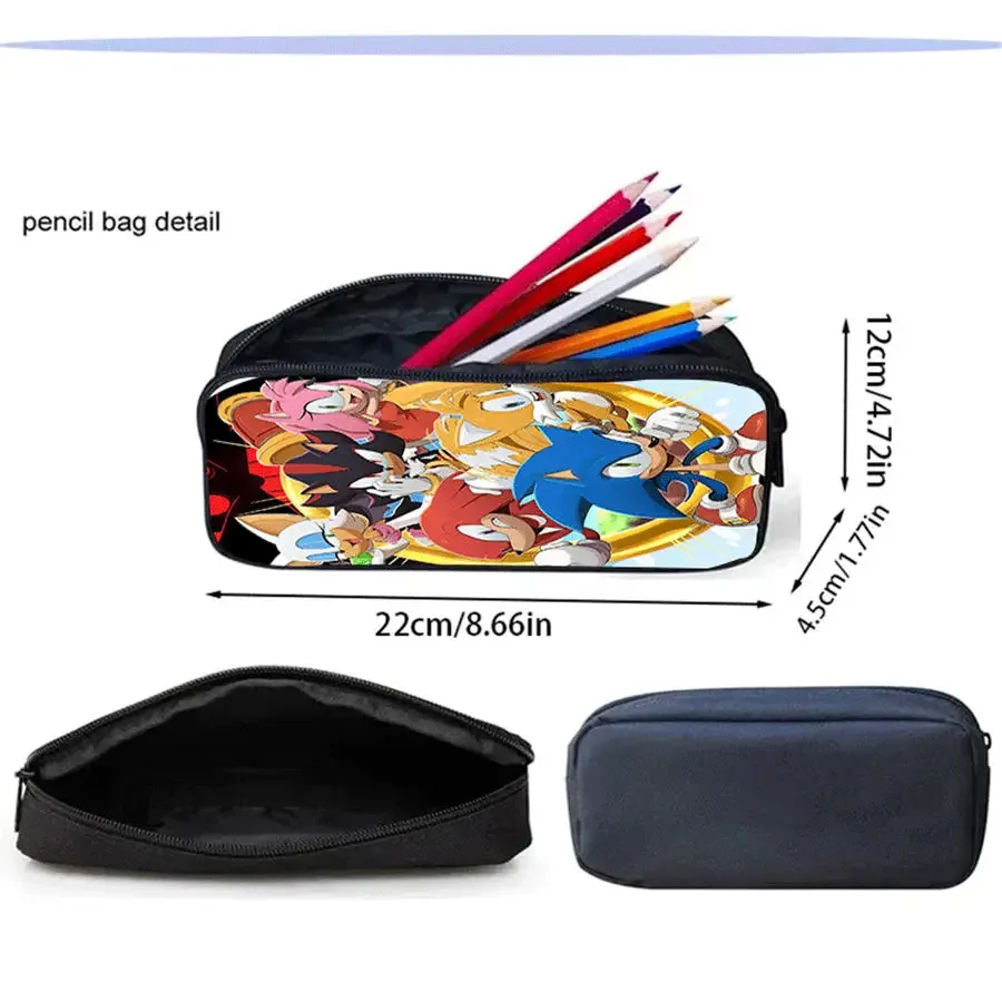 ensemble de 3 sacs à dos de dessin animé soo-nn-ic, comprenant un sac bandoulière et une trousse à crayons, unisexe, adapté aux garçons et aux filles âgés de 5 à 10 ans.
