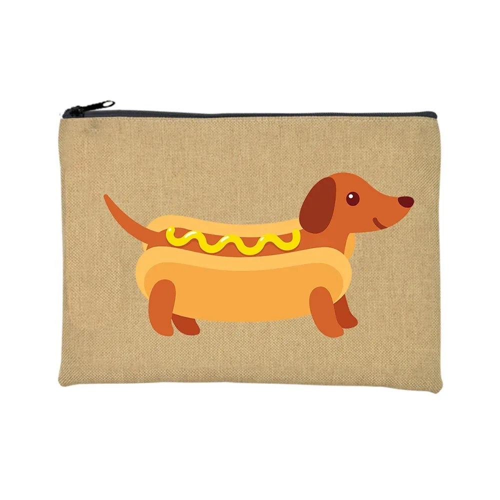 trousse de toilette voyage pochette maquillage jambes courtes mais grande attitude teckel chien imprimer trousse de maquillage voyage organisateur de toilette sacs à cosmétiques pour femmes pochette à fermeture éclair