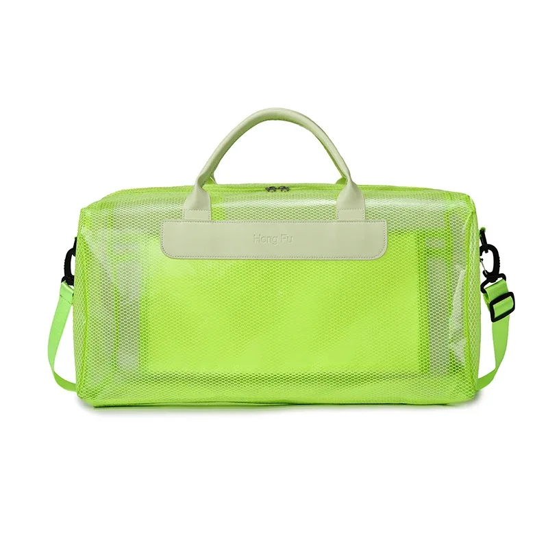sac de rangement pour équipement de natation, avec compartiment séparé pour les articles secs et humides, sac de sport tendance pour les activités de remise en forme en eau chaude, sac de plage transparent et résistant pour les étudiants.