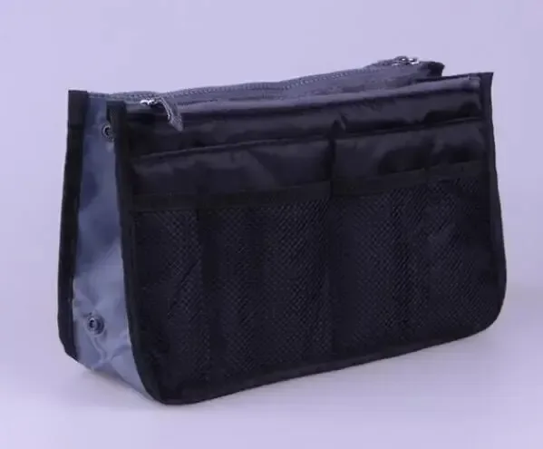sac de maquillage multifonctionnel de grande capacité, sac de voyage portable à double fermeture éclair, sac de rangement pour articles de toilette, sac pour maman, sac cosmétique multi-poches