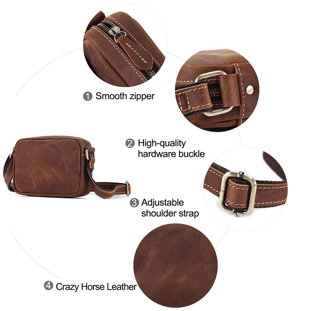 joyir en cuir véritable mini sac de messager voyage sac à bandoulière pour femmes hommes téléphone portable sac à main trave sacoche sacs à bandoulière