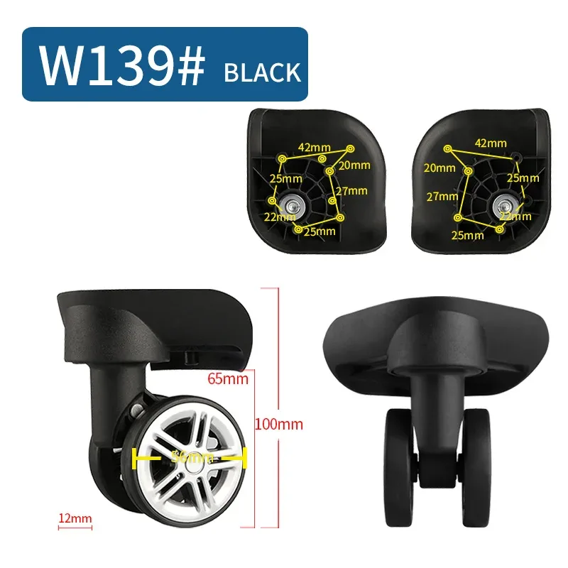 roues de remplacement pour bagages, valise sur roues de remplacement, accessoires pour bagages de 14 à 30 pouces, roues silencieuses pour roulettes à bagages