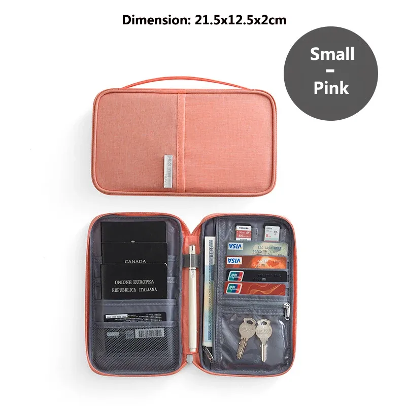 porte-passeport étanche, sac de voyage portable, organisateur de passeport multifonctionnel, mallette de documents, sac de rangement pour femmes et hommes