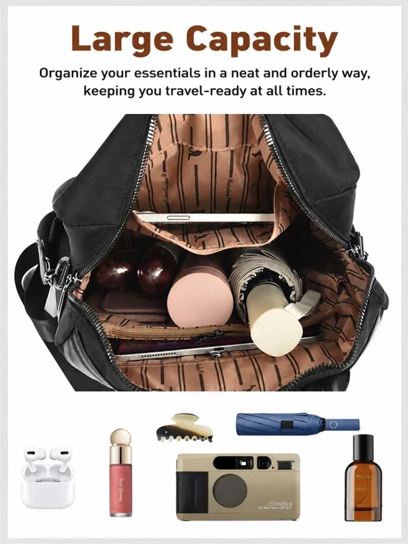 sac à dos en tissu oxford épaissi avec plusieurs modes de transport, grande capacité, compatible avec les chariots à bagages
