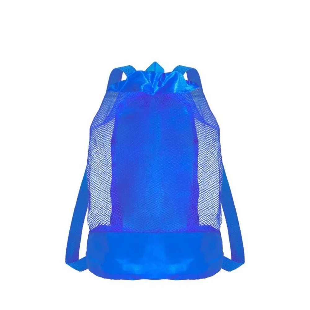sac à dos de plage résistant au sable, fermeture à cordon extra-large, sacs de rangement de plage, sangles réglables, sacs à dos en filet de voyage