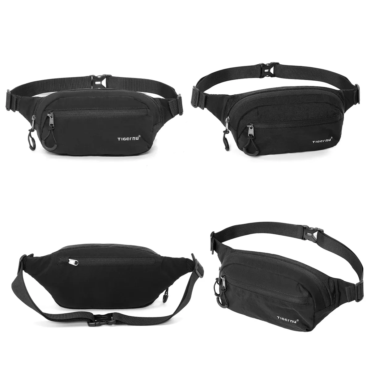 tigernu nouveau sac bandoulière léger pour homme, sac à bandoulière résistant aux éclaboussures, sac banane multifonctionnel pour homme