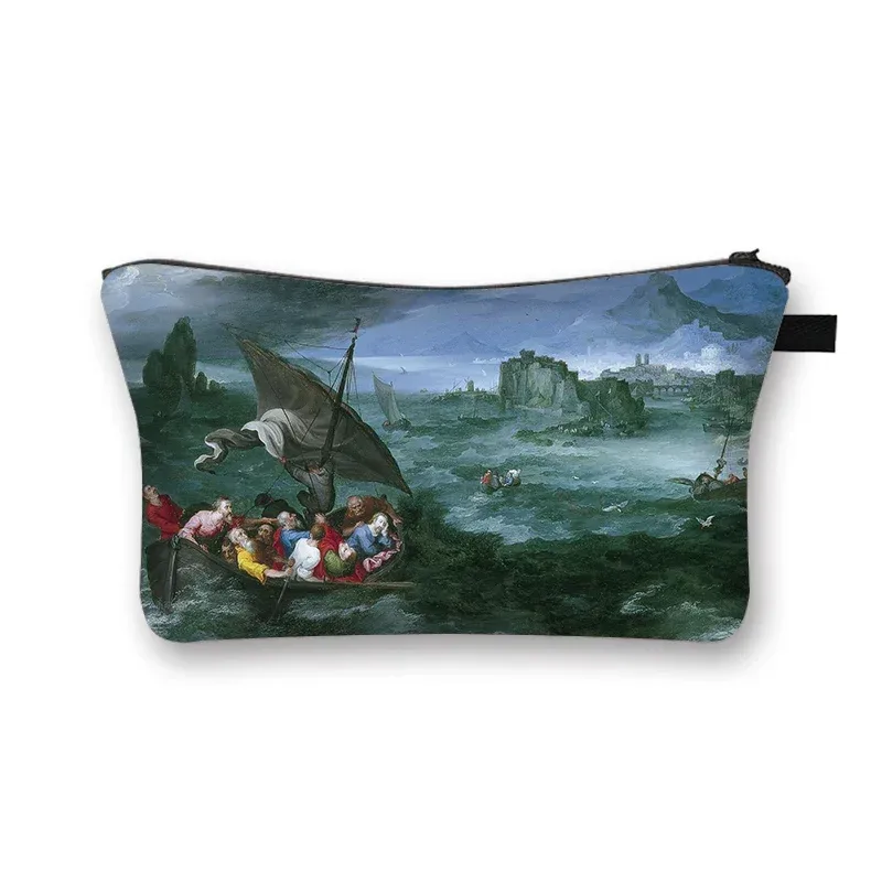 starry night / kiss / waterlily – trousse à cosmétiques pour femmes, trousse de maquillage van gogh / gustav klimt / monet