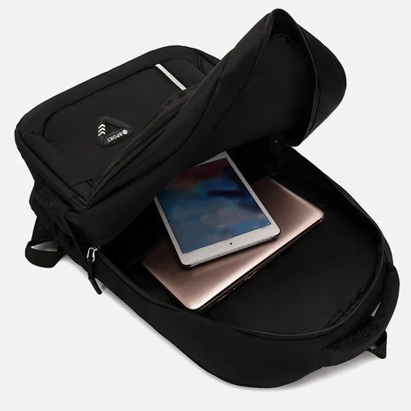 sac à dos professionnel spacieux, sac à dos élégant noir pour ordinateur portable avec fermeture éclair métallique sécurisée pour le transport quotidien