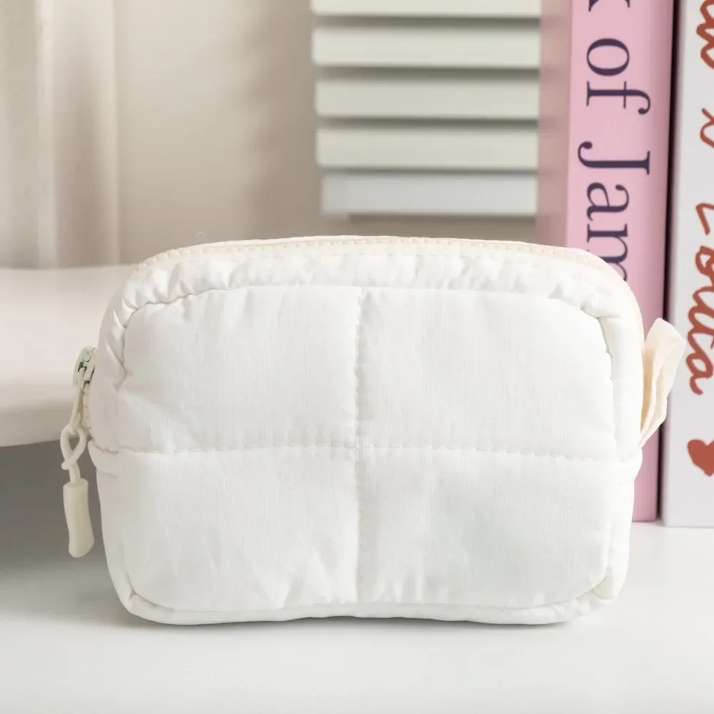 sac de maquillage en nylon de haute qualité avec compartiments, fermeture éclair, sac cosmétique étanche, trousse de toilette pour la maison et les voyages