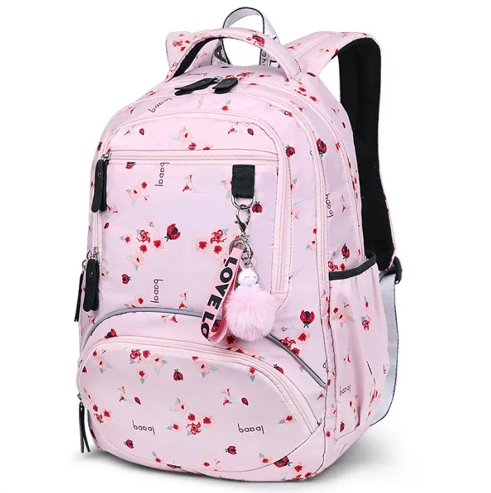 sac à dos imprimé floral pour jeunes filles, sac à dos pour écoliers primaires, fournitures de retour à l'école, sac de livre