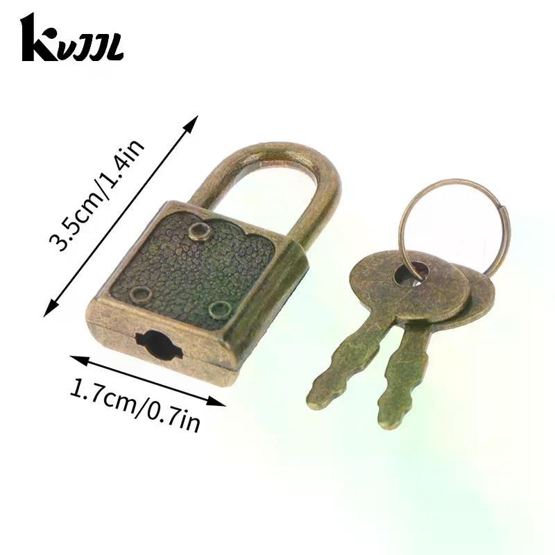 cadenas verrouiller métal motifs géométriques miniature rectangulaire anneau doré clés voyage usage sécurité bagages objets