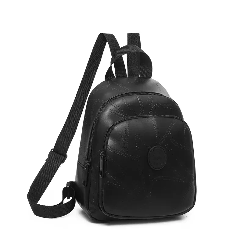 mini sac à dos élégant en simili cuir multicolore, sangle réglable, léger pour les sorties quotidiennes, sac fonctionnel décontracté et élégant