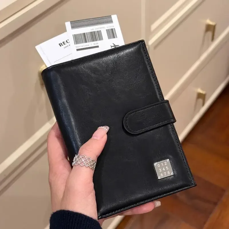 ⚑ portefeuille de voyage pour femme et homme, porte-cartes, blocage rfid, porte-cartes de crédit, porte-passeport, porte-billets d'avion, portefeuilles multifonctions