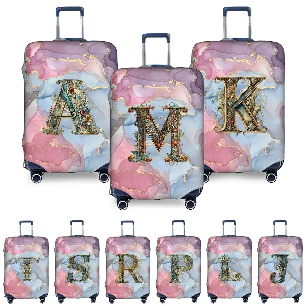 Housse de protection élastique épaisse pour valise de voyage, pour valises de 18 à 28 pouces, série Graphic Lette