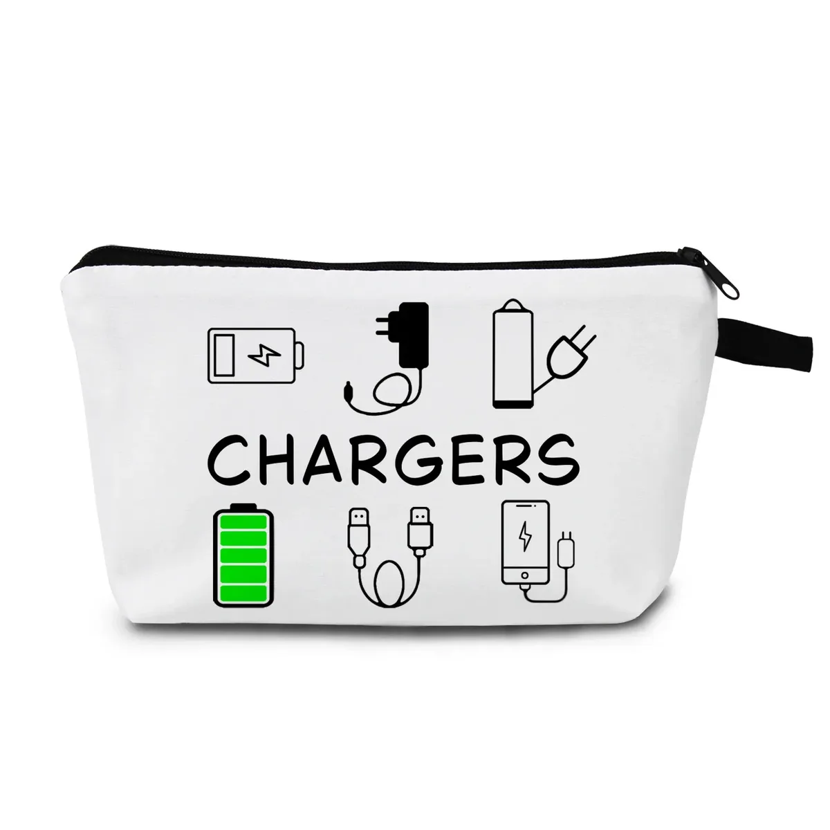 sac de rangement pour chargeur, sac de maquillage, bouchons de chargeur, cadeau pour femmes, sac à cosmétiques pour cordon de chargement, pochette à fermeture éclair, trousse de toilette de voyage