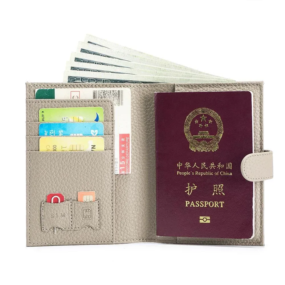porte-passeport de voyage en cuir véritable, lettres personnalisées, blocage rfid, porte-carte de crédit, pince à billets ultra-mince, sac de rangement pour billets