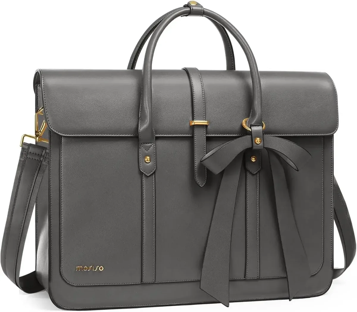 mosiso sac fourre-tout pour femme pour macbook 13 14 15 16 17.3 pouces ordinateur portable en cuir pu sac à bandoulière sac à dos sac à main double usage