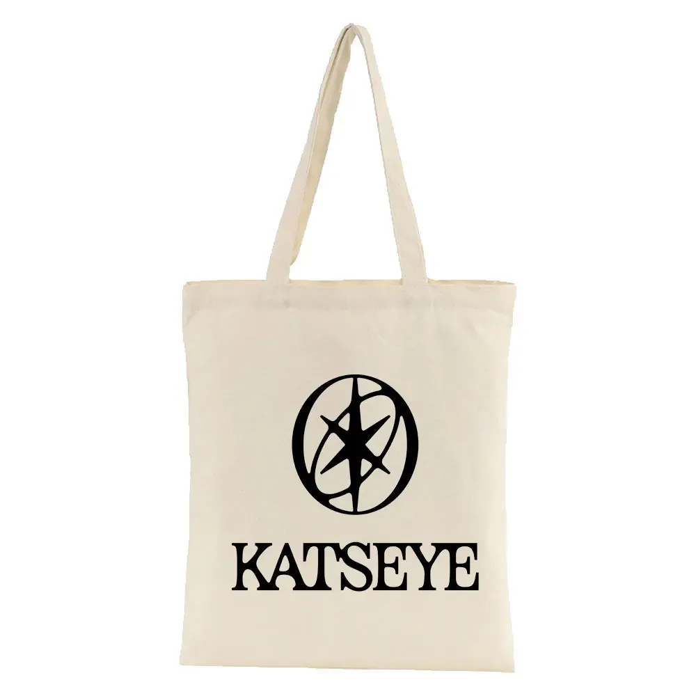 sac fourre-tout en toile imprimé kpop katseye, sac à main décontracté pour étudiantes, sac à bandoulière avec fermeture éclair
