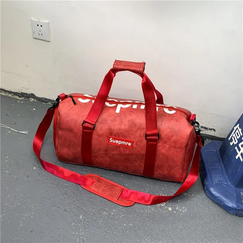 sac de sport multifonctionnel pour femme, sac de voyage court, extensible avec poignée de valise, séparation sec/humide