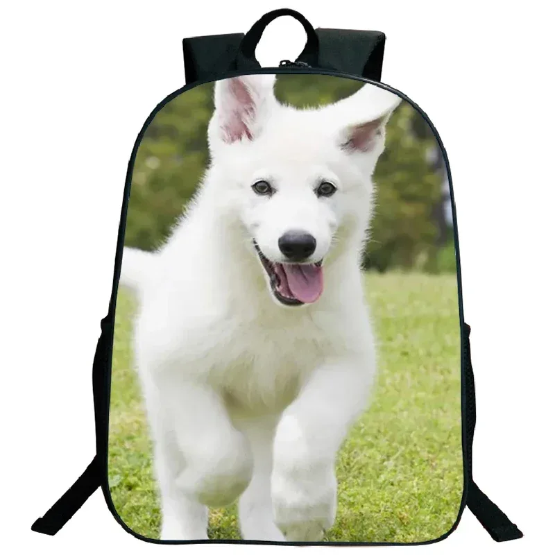 sac à dos imprimé de troupeau des contribuables allemands, grande capacité, sacs d'école pour garçons et filles, sac à dos mignon pour chien corgi husky, sac de voyage étanche, cartable