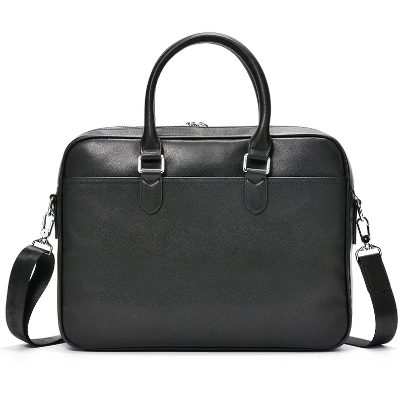 porte-documents en cuir véritable pour hommes, sac à main en cuir de vache naturel, sac à bandoulière de loisirs, sac d'affaires pour hommes pour ordinateurs portables