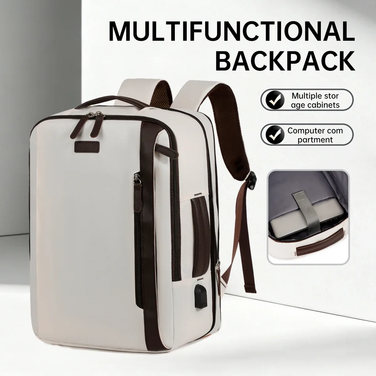 sac à dos pour ordinateur, sac à dos pour homme, sac à dos de voyage, sac d'école grande capacité, sac de voyage d'affaires pour courtes distances, léger, sac d'embarquement multifonctionnel, sac d'étudiant
