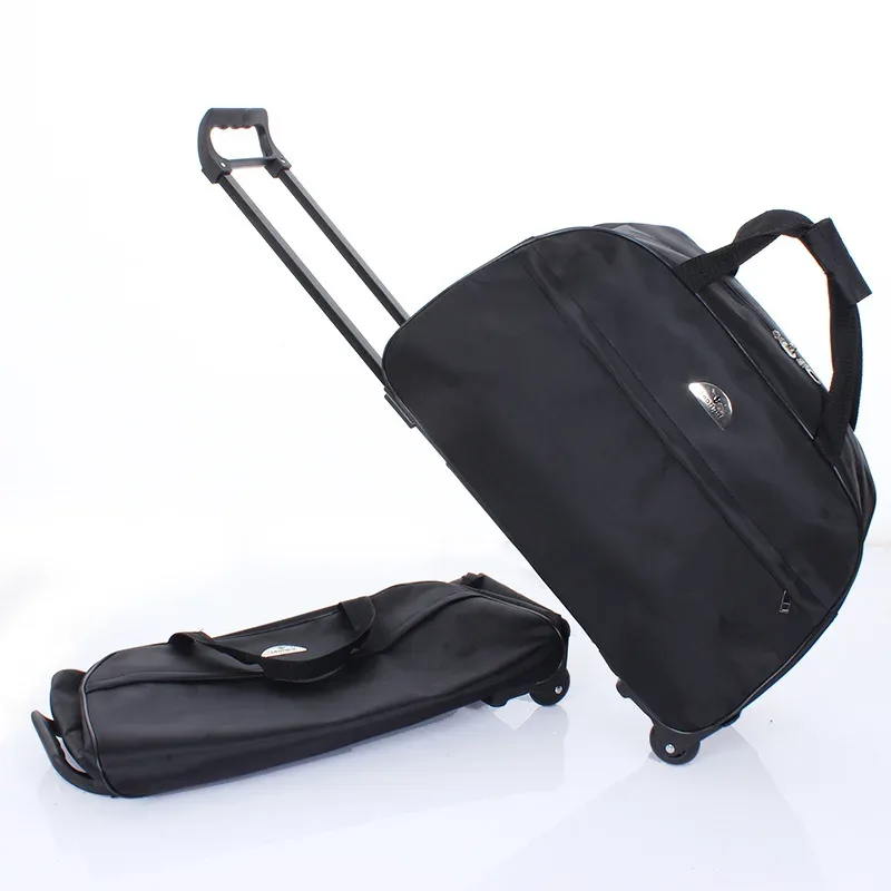 sacs à roulettes de voyage de grande capacité pour femmes et hommes, sac à roulettes oxford, valise à bagages roulante étanche, sac de voyage avec roulettes