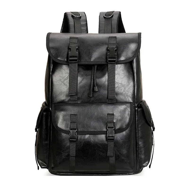 sac à dos décontracté en cuir pu grande capacité, sac à bandoulière double pour étudiants et professionnels, voyages courts, sacoche pour ordinateur portable