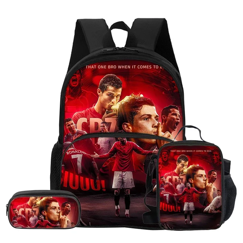sac dos nylon noir motif football dynamique bandoulière arquée fermeture éclair integree informatique unisexe voyage