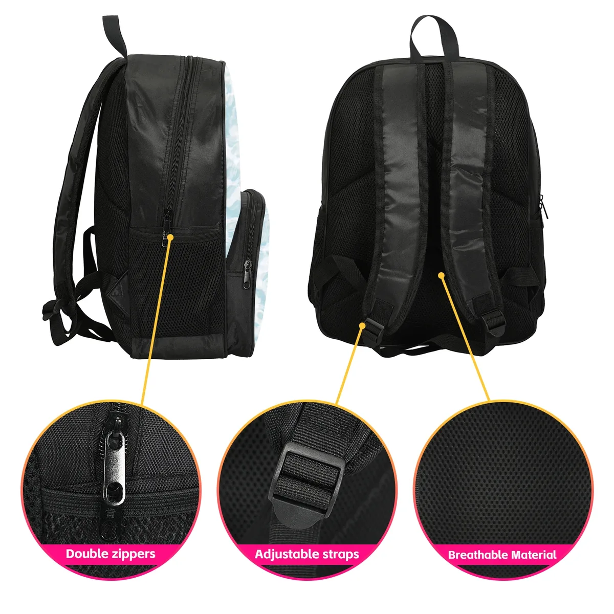 sac à dos pour enfants, sacs à bandoulière, trousse à crayons m-mbappe, ensemble de 3 pièces avec poche avant, sac à dos de star du football