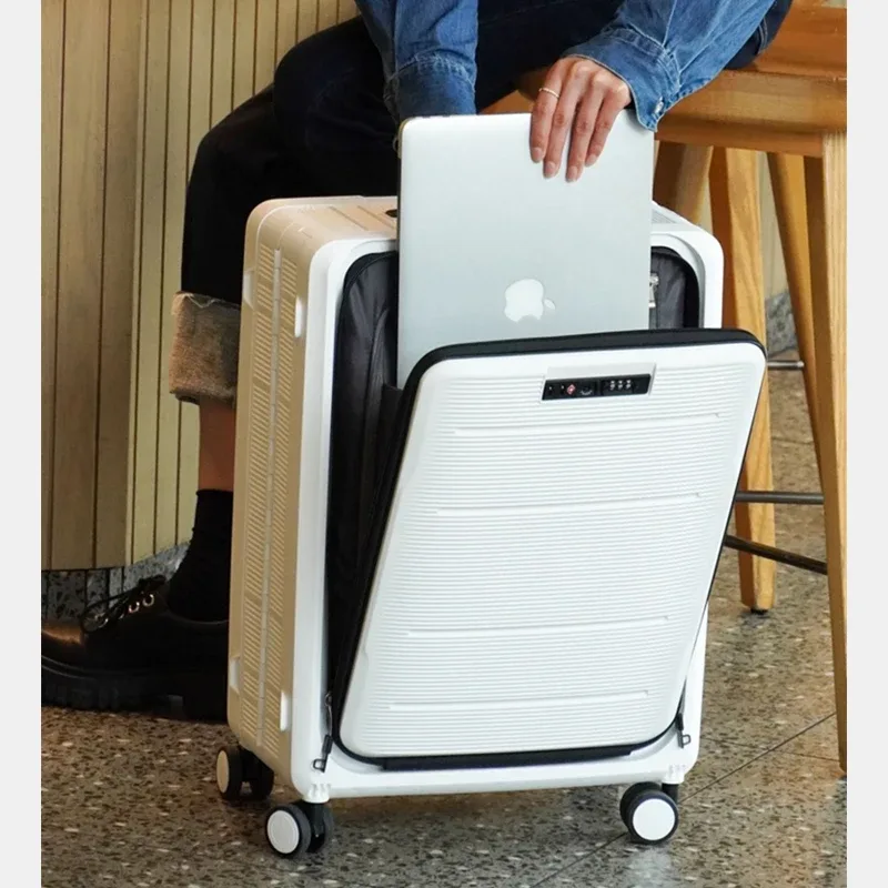 valise pliable avec ouverture avant, bagage à main de 20 pouces, valise de voyage de grande capacité de 24/26 pouces, boîtier de chariot à ouverture latérale