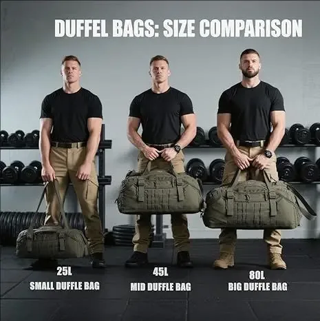 sac de voyage 250l 45l 80l, sac à dos tactique militaire avec sangle réglable, sac de week-end pour hommes et femmes, sacs de sport imperméables